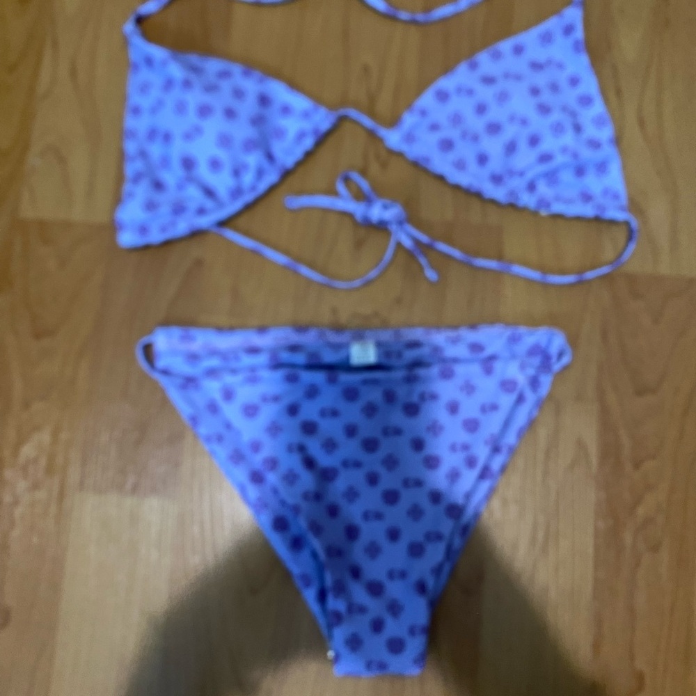 Chrome Hearts Inspired Lilac Bikini Set